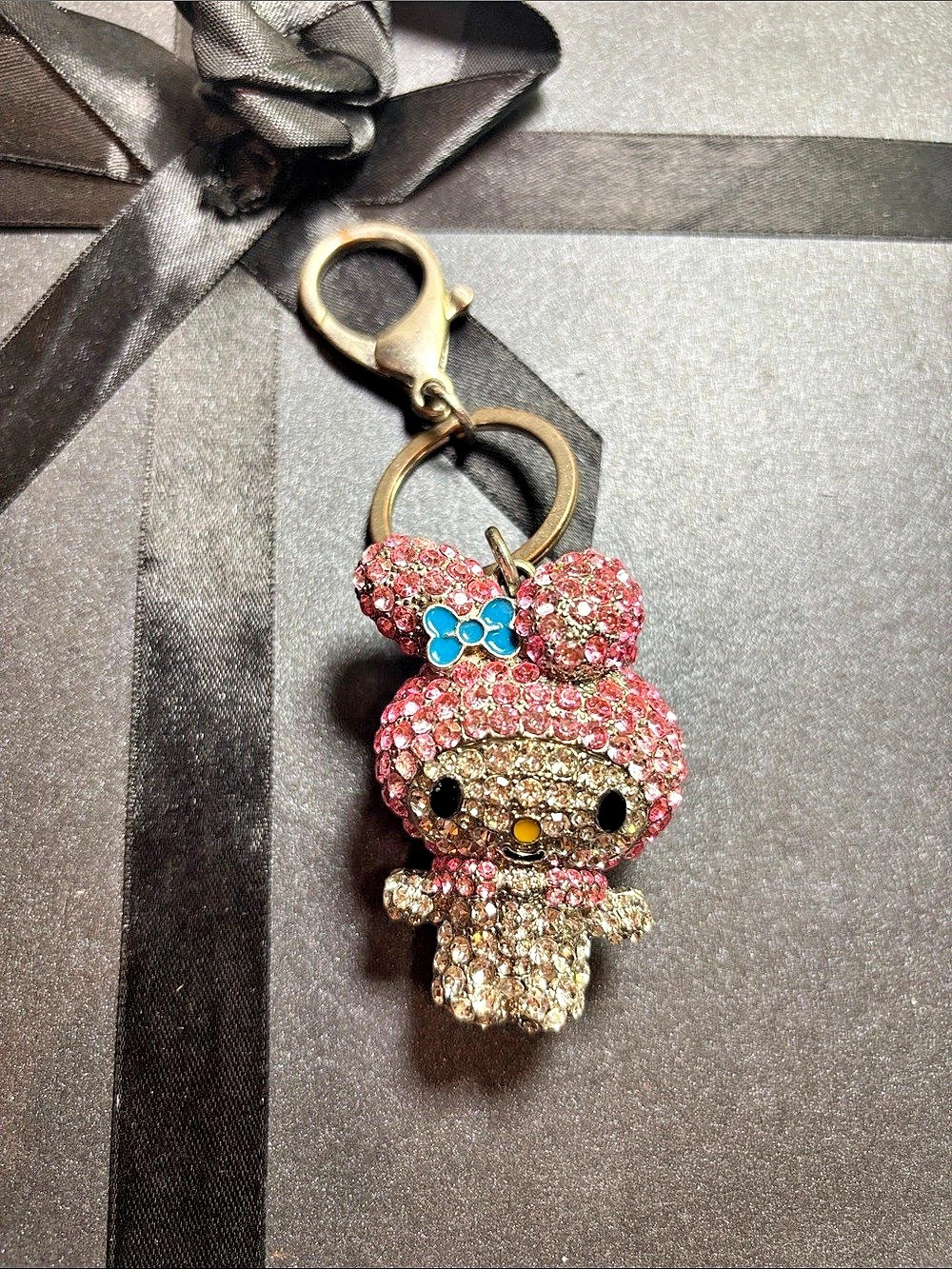 Sanrio My Melody Pink Crystal Bag Charm Keychain